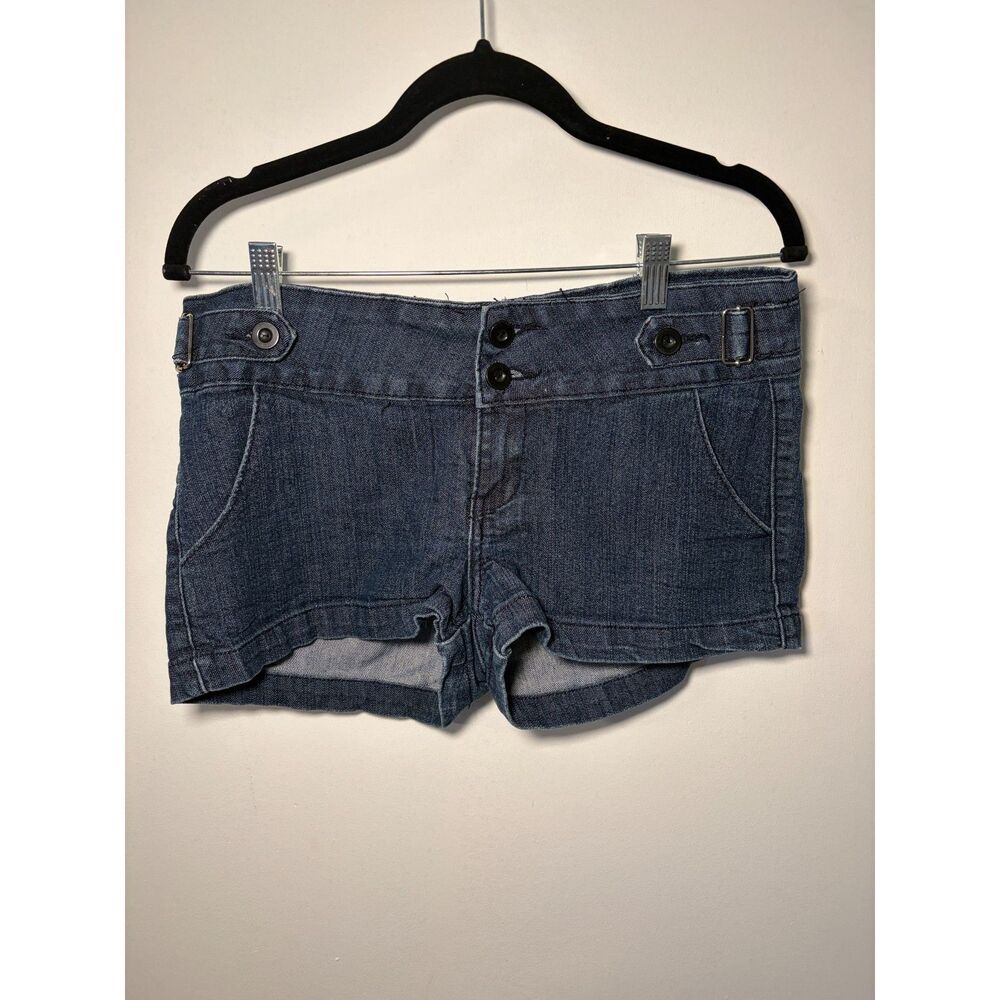 low rise denim shorts